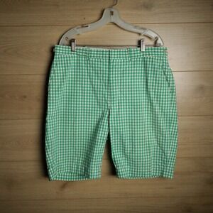 Polo Ralph Lauren Green Gingham Cotton Shorts Mens Size 36